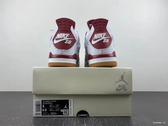 Rep Kickmax 4 Retro Pine DR5415-160 Jordan Red SB 0502